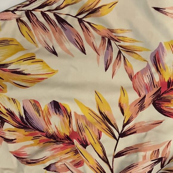 Kona Sol V-Neck Cross Back Floral Print Medium Coverage onepiece swimsuit Size M - Picture 5 of 6